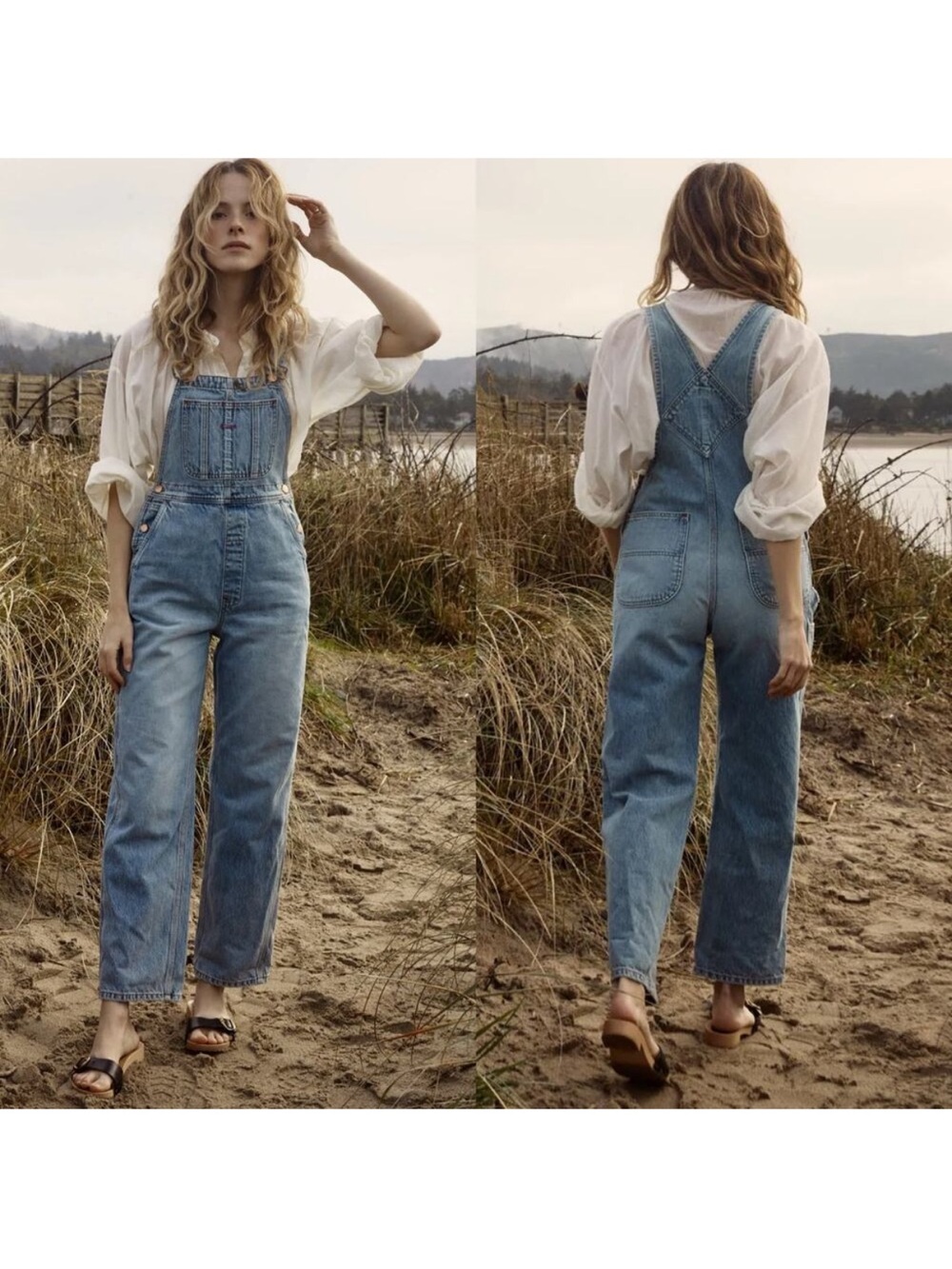 Doen Myrtle Overalls Denim in Biscay Wash 100% Cotton Size 24